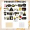 70th Birthday Photo Booth Props, Women Men 70th Birthday Photoshoot Funny Birthday Party Photography Props Favor 70 Years Old Centerpiece Sticks Decorations Black & Gold 35 PCS